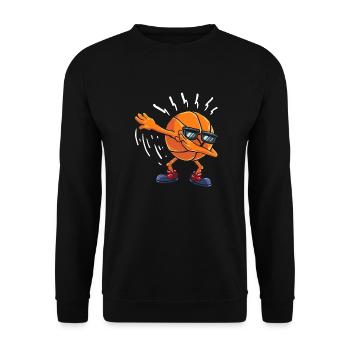 Lustiges Basketball-Geschenk für einen - Unisex Pullover - Schwarz - Vorne - Alina (178cm) & Michal (187cm)