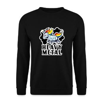 Heavy Metal Punk rock funny gift Heavy metal - Unisex Sweatshirt - black - Front - Alina (178cm) & Michal (187cm)