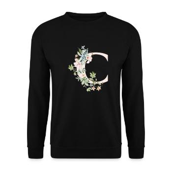 C - Sweat-shirt Unisexe - noir - Devant - Alina (178cm) & Michal (187cm)