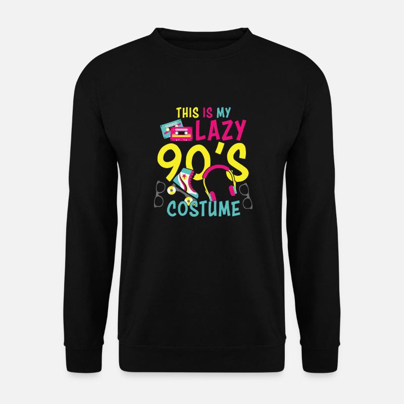 90s Nineties Theme Party Retro - Unisex Sweatshirt - black