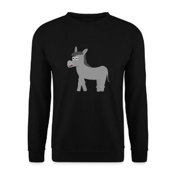 Donkey - Unisex Sweatshirt - black - Front - Alina (178cm) & Michal (187cm)