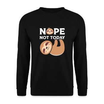 Nope Note Today - Unisex Sweatshirt - black - Front - Alina (178cm) & Michal (187cm)