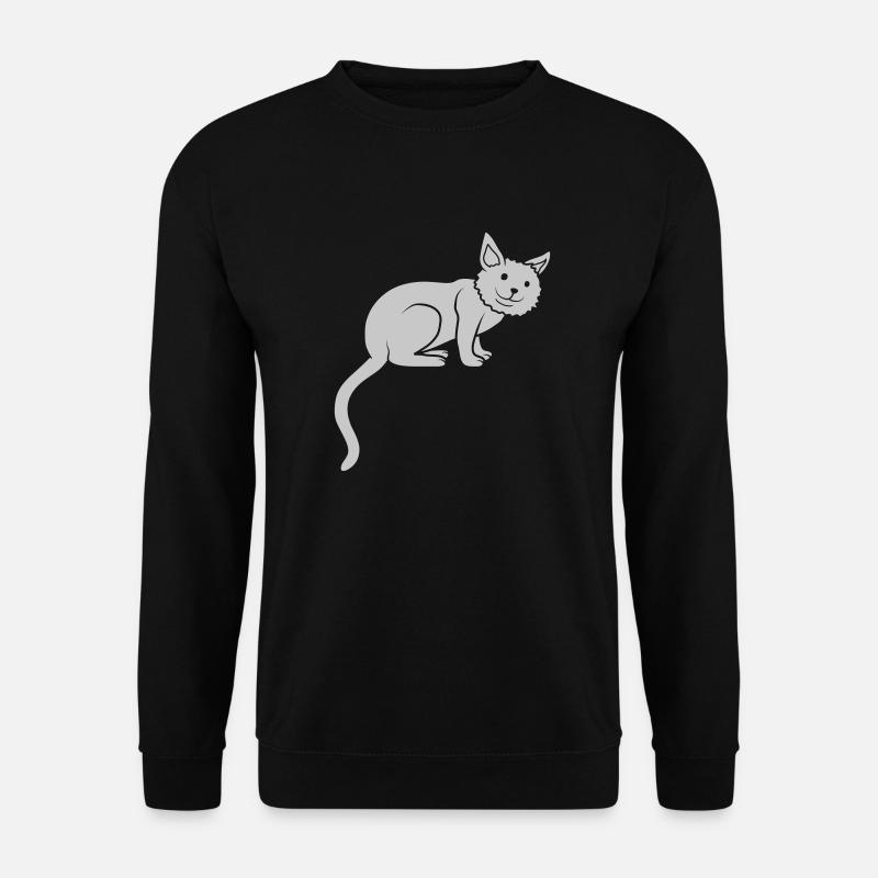 Chaton mignon assis mignon - Sweat-shirt Unisexe - noir