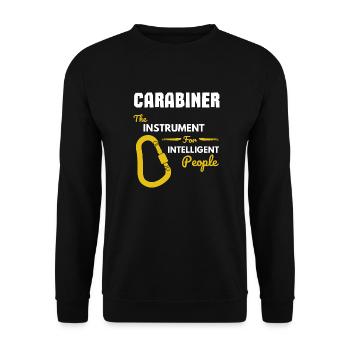 Trad Climbing Rock Climbing - Unisex Sweatshirt - black - Front - Alina (178cm) & Michal (187cm)