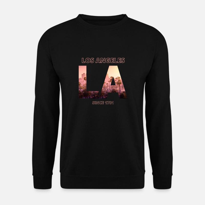 Los Angeles T-Shirt mit Bild von L.A. SINCE 1781 - Unisex Pullover - Schwarz