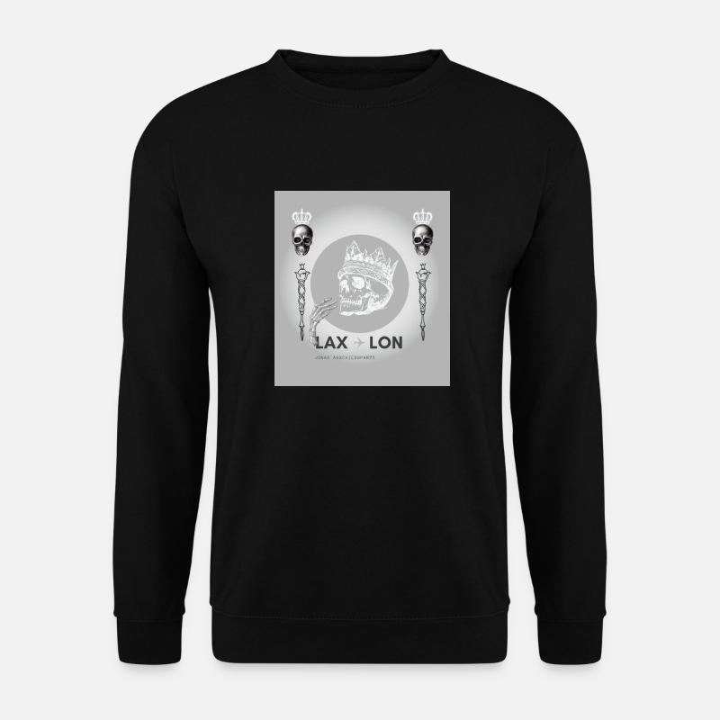 Reisender Skull in Silber - Unisex Pullover - Schwarz