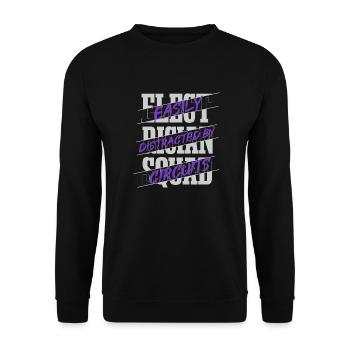 Distrait par les circuits Ironic Electrician - Sweat-shirt Unisexe - noir - Devant - Alina (178cm) & Michal (187cm)