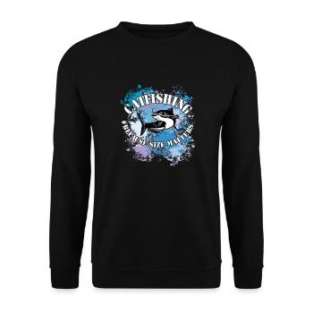 Catfish catfish fish catfish for splashes of paint - Unisex Sweatshirt - black - Front - Alina (178cm) & Michal (187cm)