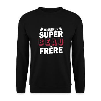 je suis un super beau-frère / cadeau beau-frère - Sweat-shirt Unisexe - noir - Devant - Alina (178cm) & Michal (187cm)
