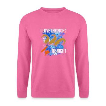 Waller Welssilhouette Angelrute und Farbkleckse - Unisex Pullover - Pink - Vorne