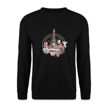Paris - Unisex Sweatshirt - black - Front - Alina (178cm) & Michal (187cm)