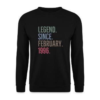 Légende depuis février 1996 - Sweat-shirt Unisexe - noir - Devant - Alina (178cm) & Michal (187cm)