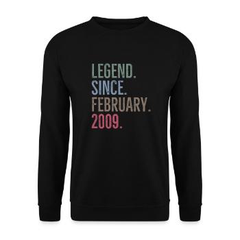 Légende depuis février 2009 - Sweat-shirt Unisexe - noir - Devant - Alina (178cm) & Michal (187cm)