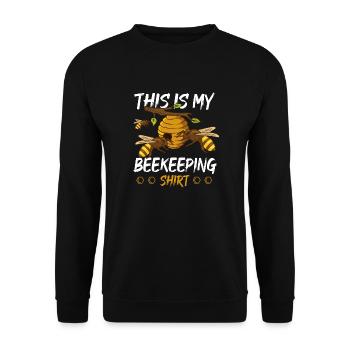 Imkerei Niedlicher Bienenhonig Wildlife - Unisex Pullover - Schwarz - Vorne - Alina (178cm) & Michal (187cm)