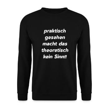 Praktisch - Unisex Pullover - Schwarz - Vorne - Alina (178cm) & Michal (187cm)