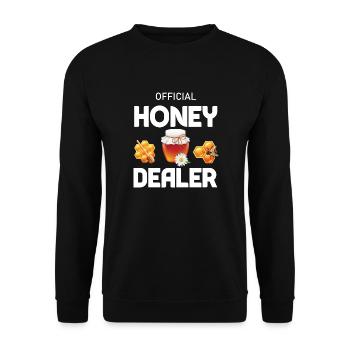 Official honey dealer gift for beekeeper humor - Sweat-shirt Unisexe - noir - Devant - Alina (178cm) & Michal (187cm)