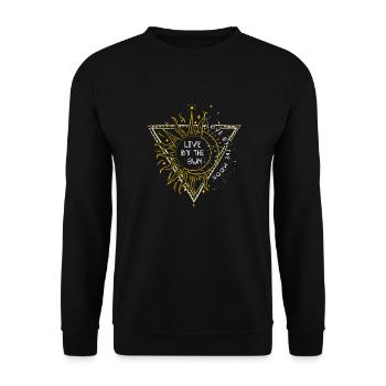 Triangle Live by the sun, Love by the moon - Unisex Sweatshirt - black - Front - Alina (178cm) & Michal (187cm)