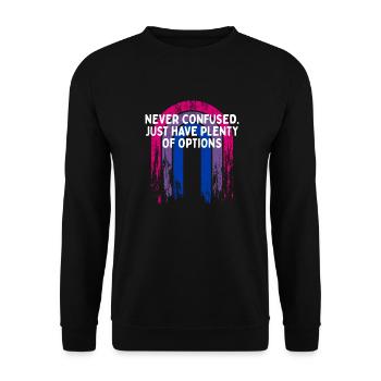 Just Have Plenty of Options Bisexual Positivity Bi - Unisex Sweatshirt - black - Front - Alina (178cm) & Michal (187cm)