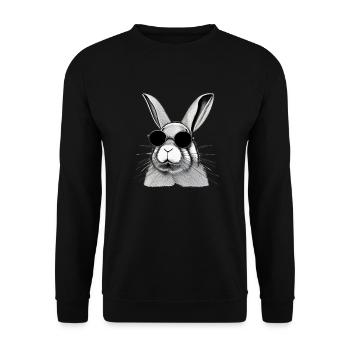 Rabbit Pet Pet Cool Lunettes de soleil Design - Sweat-shirt Unisexe - noir - Devant - Alina (178cm) & Michal (187cm)