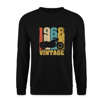 1968 Né anniversaire motard motard cadeau - Sweat-shirt Unisexe - noir - Devant - Alina (178cm) & Michal (187cm)