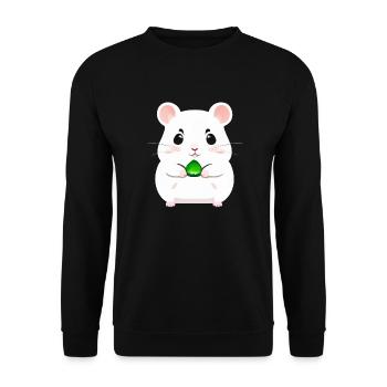 Cute Cartoon Hamster Love Pet 8 - Unisex Sweatshirt - black - Front - Alina (178cm) & Michal (187cm)