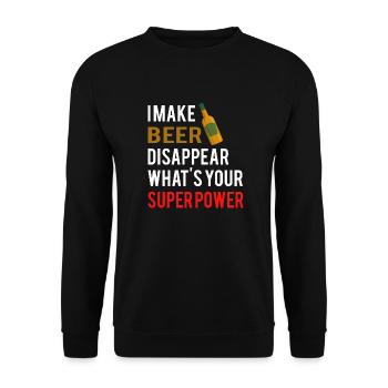 Beer Wine Whiskey Schnapps Alcohol - Unisex Sweatshirt - black - Front - Alina (178cm) & Michal (187cm)