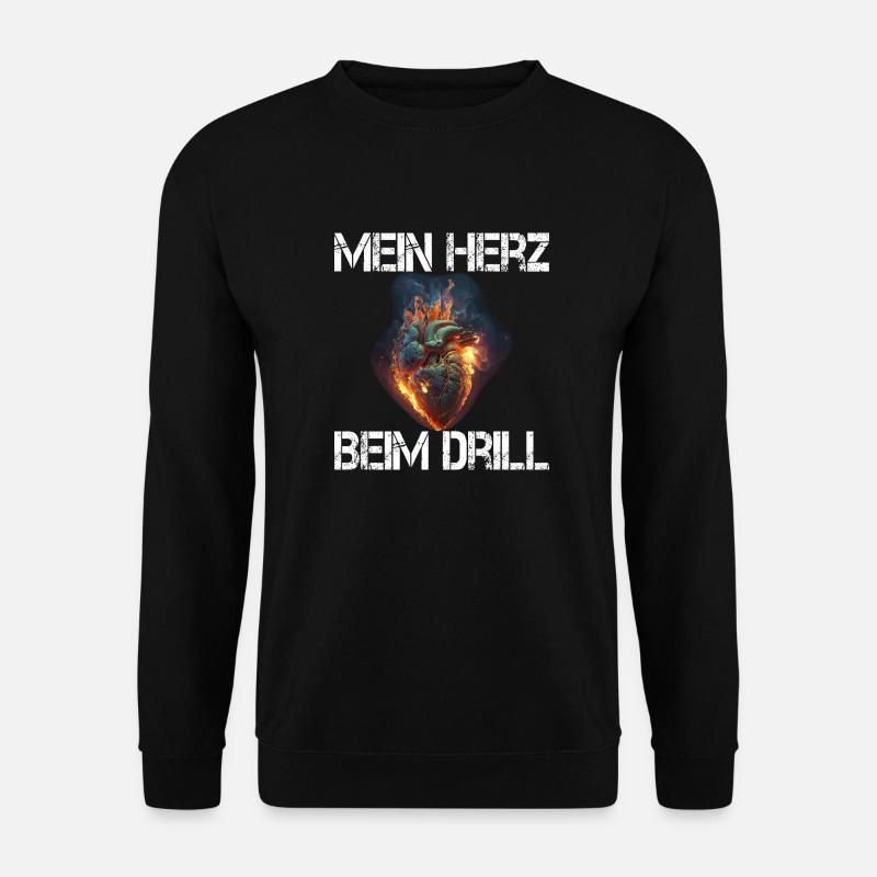 Herz Adrenalin Angeln Drillen - Unisex Pullover - Schwarz