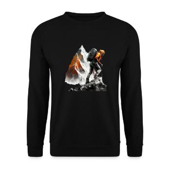 The climber - Unisex Sweatshirt - black - Front - Alina (178cm) & Michal (187cm)