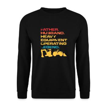 Construction machinery operator Excavator driver Excavator driver Construction workers - Unisex Sweatshirt - black - Front - Alina (178cm) & Michal (187cm)