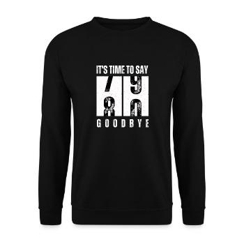 Unique design for 80th birthday - Unisex Pullover - Schwarz - Vorne - Alina (178cm) & Michal (187cm)
