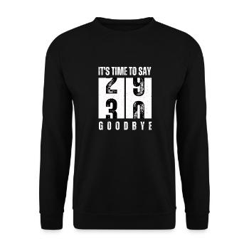 Design amusant pour les 30 ans - Sweat-shirt Unisexe - noir - Devant - Alina (178cm) & Michal (187cm)