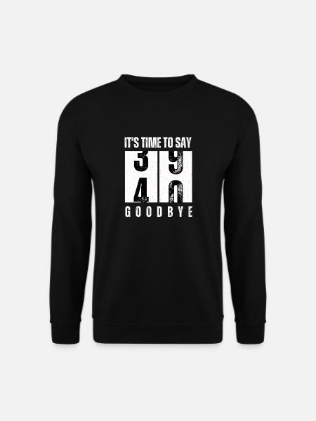 Unique design for 40th birthday - Unisex Pullover - Schwarz