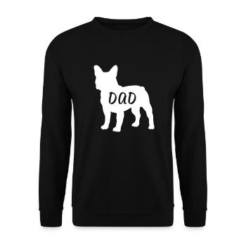 Bulldog Dad T-shirt - Sweat-shirt Unisexe - noir - Devant - Alina (178cm) & Michal (187cm)