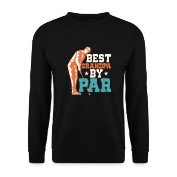 Best Grandpa By Par Golfing Golf - Unisex Sweatshirt - black - Front - Alina (178cm) & Michal (187cm)