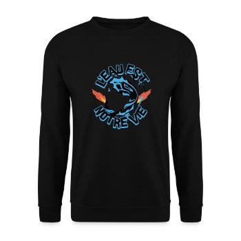 L'eau est notre vie - Sweat-shirt Unisexe - noir - Devant - Alina (178cm) & Michal (187cm)
