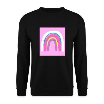 He Says He's Jealous Of The Moon, Because You Look - Unisex Sweatshirt - black - Front - Alina (178cm) & Michal (187cm)