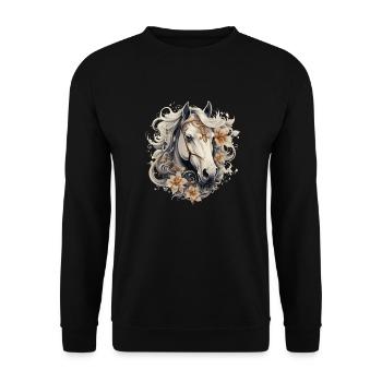Rêve de cheval - Sweat-shirt Unisexe - noir - Devant - Alina (178cm) & Michal (187cm)