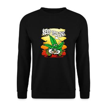 KEEP ROLLING - Unisex Sweatshirt - black - Front - Alina (178cm) & Michal (187cm)