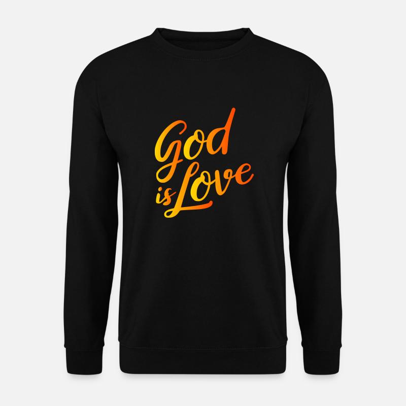 God is Love - Unisex Pullover - Schwarz