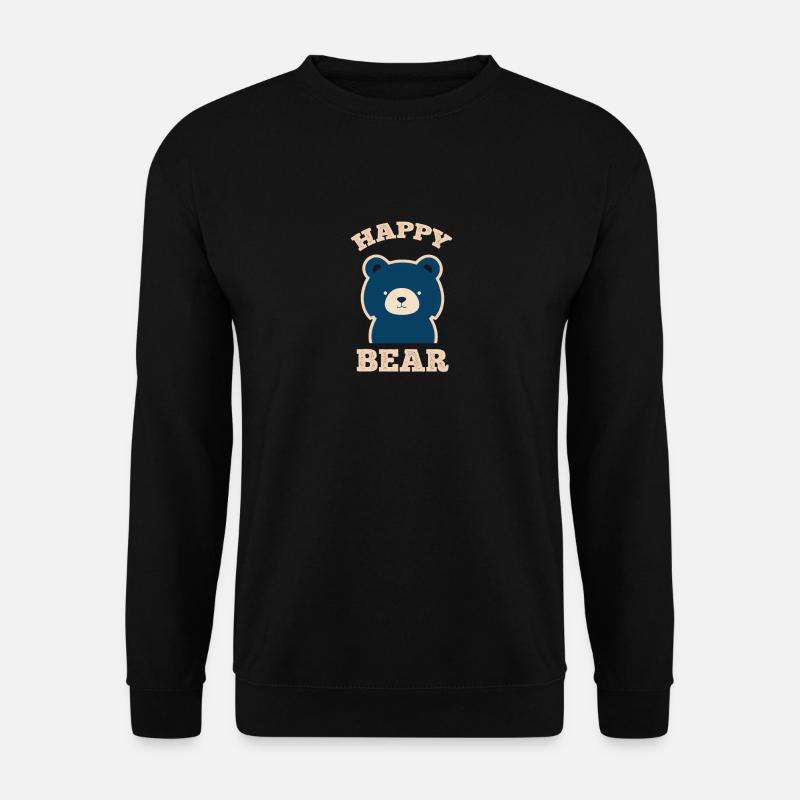 Glücklicher Bär - Unisex Pullover - Schwarz