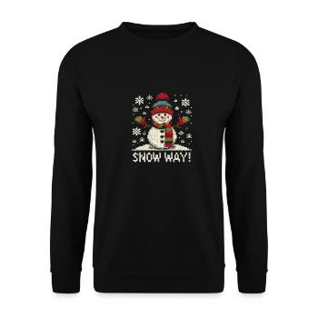Snow Way Christmas - Unisex Sweatshirt - black - Front - Alina (178cm) & Michal (187cm)