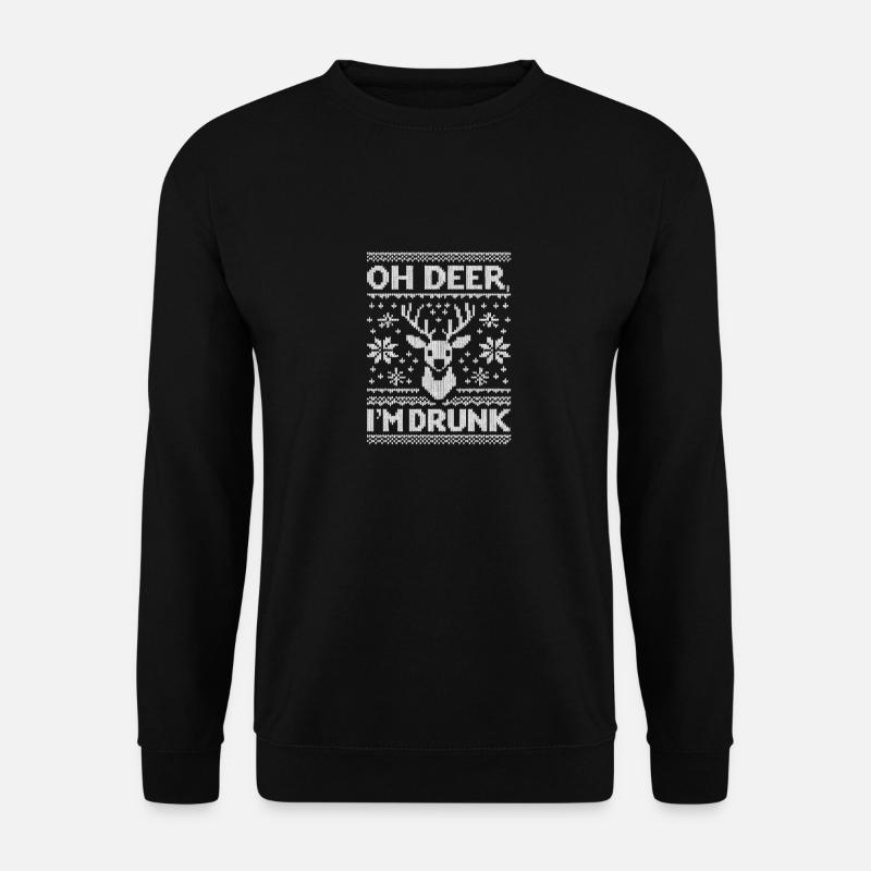 Oh Deer I'm Drunk - Unisex Sweatshirt - black