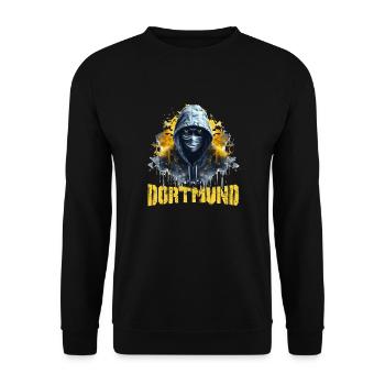 T-shirt Dortmund pour Dortmund Ultras - Sweat-shirt Unisexe - noir - Devant - Alina (178cm) & Michal (187cm)
