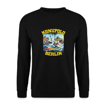 Kanupolo Berlin Graffiti - Unisex Pullover - Schwarz - Vorne - Alina (178cm) & Michal (187cm)