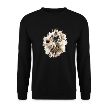 Basketball Players for Sports Fans, Basketball Fans - Unisex Sweatshirt - black - Front - Alina (178cm) & Michal (187cm)