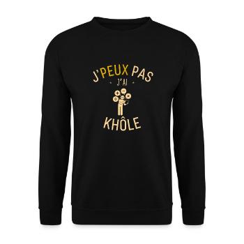 J peux pas j ai khôle - Sweat-shirt Unisexe - noir - Devant - Alina (178cm) & Michal (187cm)