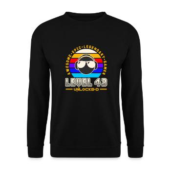 Level 43 - Unisex Sweatshirt - black - Front - Alina (178cm) & Michal (187cm)