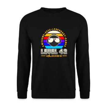 Level 42 - Sweat-shirt Unisexe - noir - Devant - Alina (178cm) & Michal (187cm)