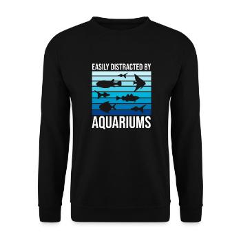 Drôle d’amateur d’aquarium disant citation du propriétaire de l’aquarium - Sweat-shirt Unisexe - noir - Devant - Alina (178cm) & Michal (187cm)