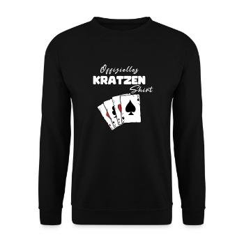 Kratzen Offizielles Shirt - Unisex Pullover - Schwarz - Vorne - Alina (178cm) & Michal (187cm)